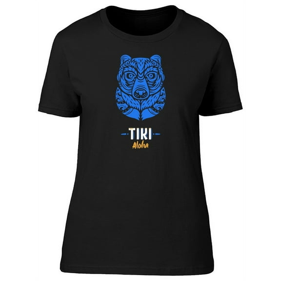 Blue Bear Tiki Aloha T-Shirt Women -Image by Shutterstock, Female Large