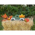 thumbnail image 3 of Antique Vintage Truck with Pumpkins Fall Autumn Harvest Thanksgiving Tabletop Counter Decor 13.5" x 7" Green Truck, 3 of 6