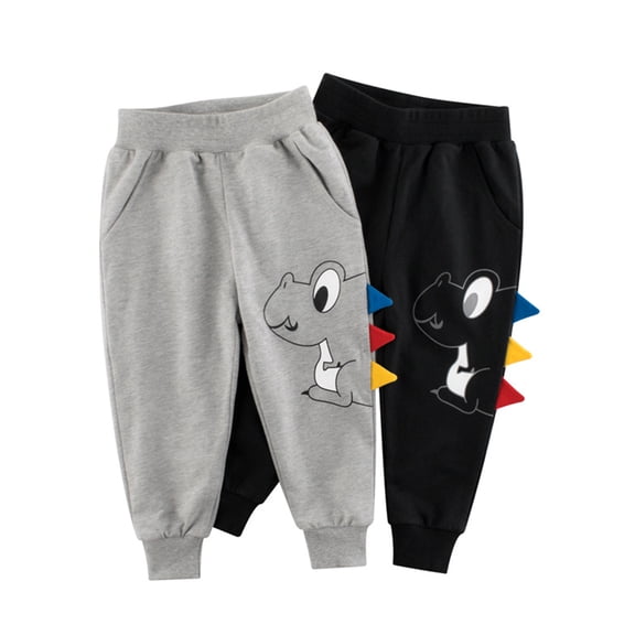 KYAIGUO 1-9T Baby Toddler Boys Cotton Sweatpants Kids Spring Casual Cotton Pants Autumn Dinosaurs Sport Jogger