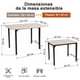 thumbnail image 4 of Mesa de comedor Plegable FurnitureR para 4-6 personas Beige, 4 of 8