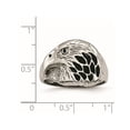 thumbnail image 4 of Bague Aigle en Émail Noir Texturé pour Hommes en Acier Inoxydable, 4 of 4