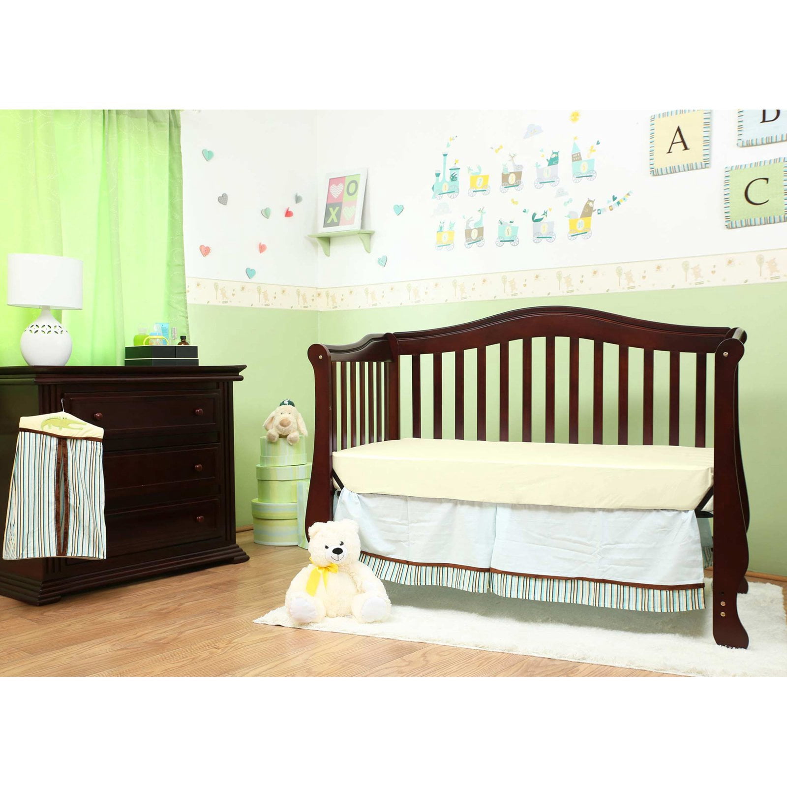LA Baby 100% Organic Cotton Fitted Sheet for Standard/Full Size Crib & Toddler Mattress