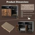 thumbnail image 3 of Demi Bonn 35" Hidden Cat House Washroom Furniture with Storage Compartments and Scratcher, Wood Cat Litter Box Enclosure Cabinet with Side Entrance, Black, 3 of 8