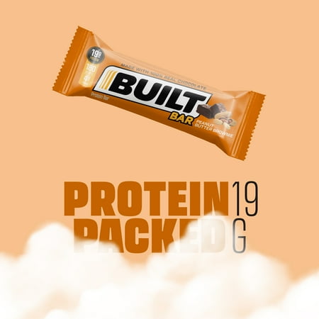 Built Bar Protein Bar, Peanut Butter Brownie, Gluten Free, 12 count