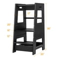 thumbnail image 2 of Kids Step Stool Wooden Toddler Step Stool Adjustable Step Stool for Kids Kitchen Stool Helper Toddlers Learning Stool Tower for Kitchen Counter, 2 of 7