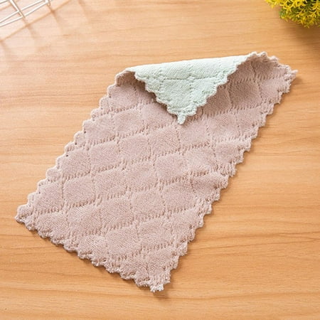

Kitchen dishcloth wipe tablecloth two-color double-sided non-stick oil dish towe