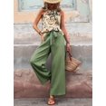 thumbnail image 4 of Conjuntos de Verano de 2 Piezas para Mujer: Top Corto Sin Mangas, Pantalones Anchos y Sueltos, Conjuntos A Juego para Vacaciones. Judías L, 4 of 9