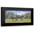 thumbnail image 1 of Adamov, Alexey 24x13 Black Modern Framed Museum Art Print Titled - Running Horses, 1 of 5