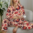 thumbnail image 6 of Picia Skull rock record music heart Pattern Women’s Long-Sleeve Sleepwear Set - Soft 2-Piece Loungewear with Pockets, Comfy PJs for Relaxing Nights-XX-Large, 6 of 7