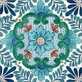 thumbnail image 2 of Nancy Green Design 12x12 Gold Ornate Wood Framed with Double Matting Museum Art Print Titled - Talavera Azul I, 2 of 4