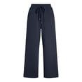thumbnail image 6 of Nfurl Sweatpants for Women Straight Leg Pants with Pockets Elastic Waist Drawstring Solid Color Basic Sweat Pants Comfy Casual Sweatpant Navy,XXXL, 6 of 6