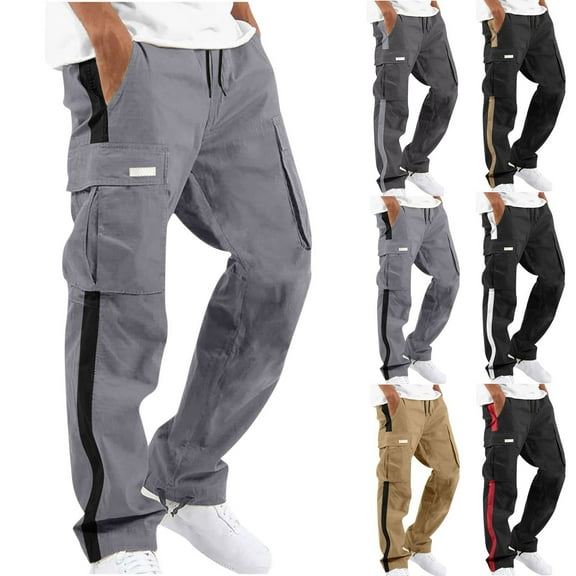 Elvqul Cargo Pants for Men Big and Tall Mens Cargo Pants