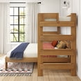 thumbnail image 5 of Max & Lily Solid Wood Modern Farmhouse Bunk Bed, L-Shaped Twin over Queen Bed Frame For Kids, 5 of 9