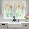 thumbnail image 4 of Bee Gnomes Tie Up Curtains for Windows, Adjustable Balloon Window Shades, Farmhouse Spring Daisy Honey Flowers Kitchen Window Treatments Farmhouse Short Curtains with Rod Pocket 42"x45", 4 of 8
