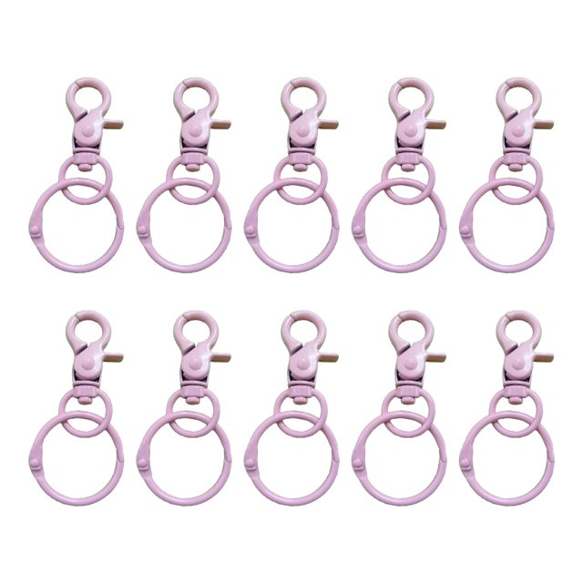 Hebilla colgante de 10 piezas con cierres de langosta de Metal, dijes abiertos, hebillas para bolsos, herrajes, conectores de extremo coloridos, Almacenamiento y organización del hogar Rosado Billuyoard HA062415-06B
