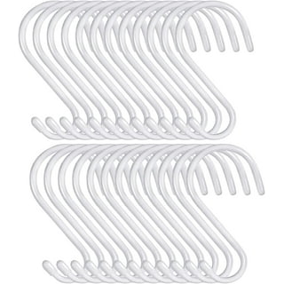 20 Pack 3.15 Inch S Hooks, Stainless Steel S Shaped Hangers with Rubber  Stopper Non Slip Heavy Duty S Hooks for Hanging Plants Pot Jeans Jewelry  Pan