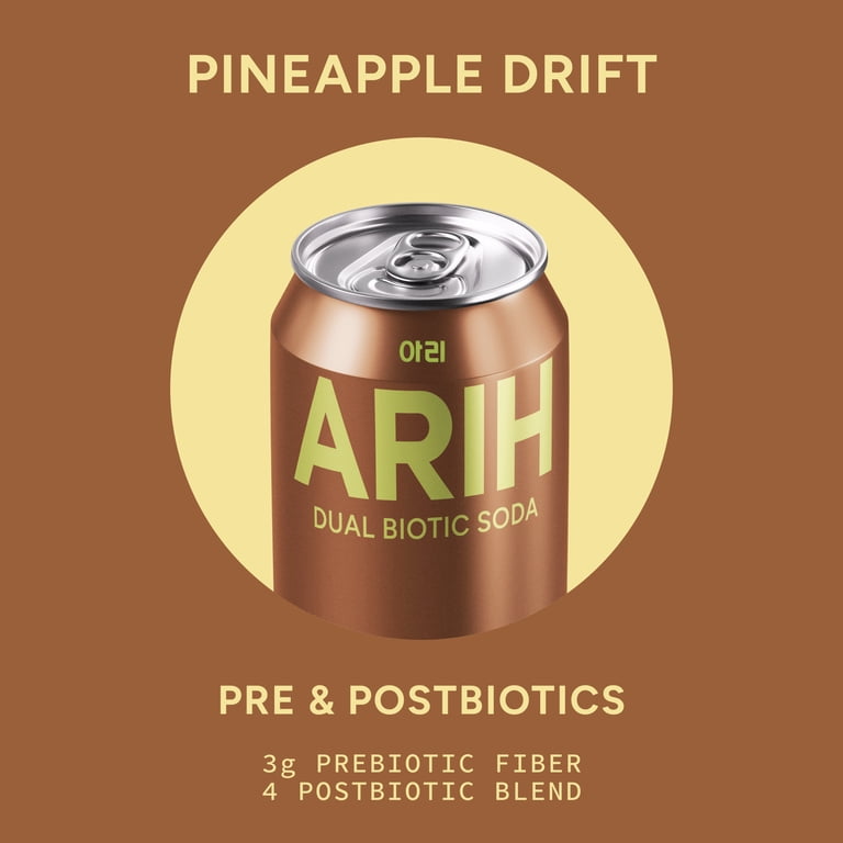 ARIH Dual Biotic Soda, Functional Prebiotic and Postbiotic Soda