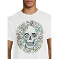 thumbnail image 4 of Leave It Better Than You Found It Floral Skull Men's Graphic Tee, Sizes S-3XL, 4 of 5