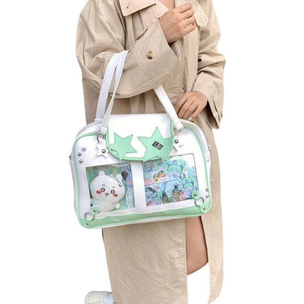 Kawaii Star Itabag Display Bolso Hombro Mujeres PU Cuero () Verde