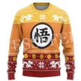 thumbnail image 3 of Suéter feo de punto divertido de Navidad de algodón con diseño de Papá Noel para mascotas, suéter informal vintage de invierno estilo Harajuku, jersey retro de manga larga con estampado 3D, 3 of 5