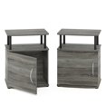 thumbnail image 3 of Pemberly Row Engineered Wood End Table in French Oak Gray/Black (Set of 2), 3 of 5
