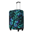 thumbnail image 2 of Disketp Blue Floral With Butterflies Elastic Travel Luggage Cover Travel Suitcase Protective Cover For Trunk Case Apply To 18''-32'' Suitcase Cover (Luggage not included)-Large, 2 of 9