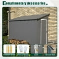 thumbnail image 4 of Seizeen 4' x 8' Shed, Lean to Storage Shed w/Floor Frame, Lockable Garden Tool Storage Shed Wall Side Design, Outdoor Patio Shed Space-saving, 2 Air Vents, Padlock, 4 of 9