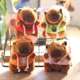 thumbnail image 2 of ZAKOL-Llavero con colgante de capibara de dibujos animados, muñeco de peluche, bolsa, adornos colgantes, muñeca Kapila encantadora con ropa, llavero de Animal, 2 of 4