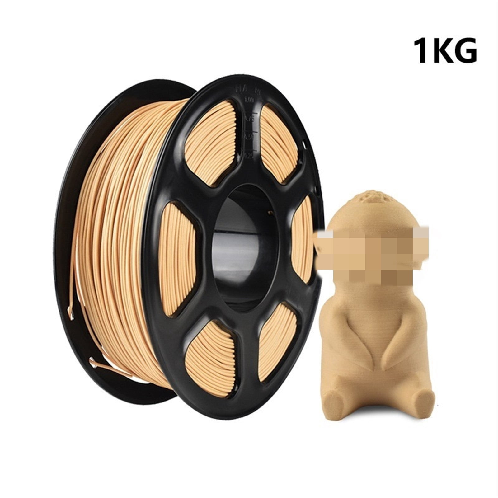 Wood 3D Printer Filament PLA Filament 1.75mm Matte Dimensional Accuracy +/- 0.03mm 1kg Spool for 3D Printing