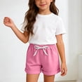 thumbnail image 5 of Akafmk Kids Cotton Loungwear Shorts Solid Color Soft Comfortable Loose Fitting Sleepwear Short Pants (Toddler Girl's or Girl's),Sizes 12-18 Months, 5 of 5