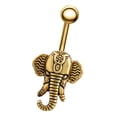 thumbnail image 1 of Piercing del vientre Zulema oro Anillo del ombligo del elefante 14G 5 mm, 1 of 4