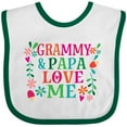 thumbnail image 3 of Inktastic Grammy and Papa Love Me Girls Baby Bib, 3 of 4