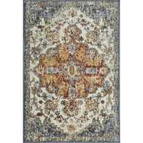 Loomaknoti Alsbrooke Kapirah 2' x 7' Oriental Indoor Runner Rug , Cream/Blue