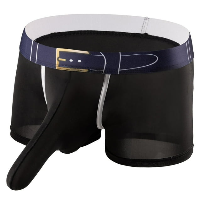 Lovzfmll Men's Underwear, Solid Color Stretchy Sports Boxers, Breathable Comfort Boxer Briefs