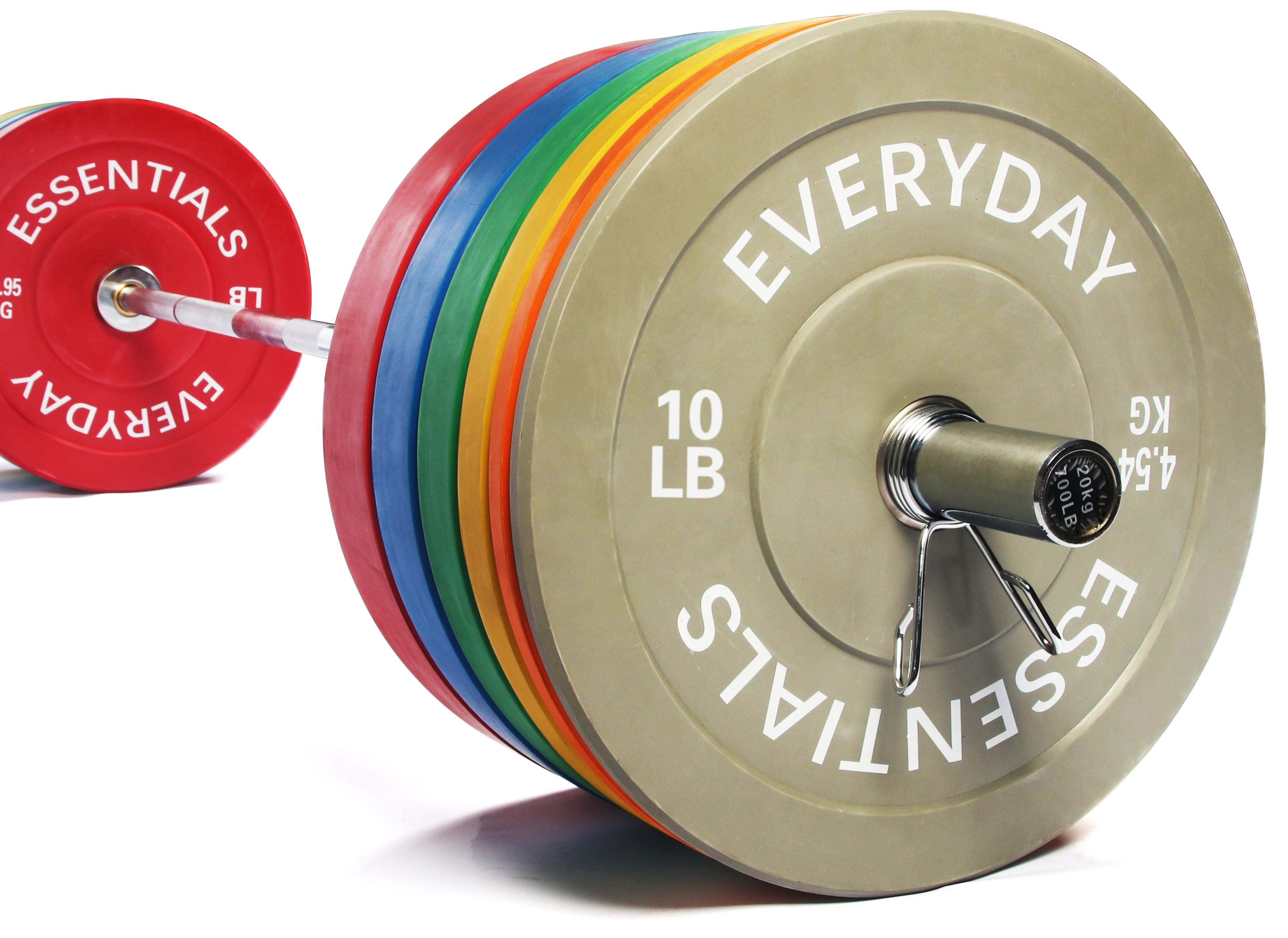 BalanceFrom 2" Olympic Bumper Plate Weight Plate Sets with 7FT Barbell