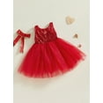 thumbnail image 3 of Cjfdfy Toddler Baby Girl Birthday Party Princess Sequins Tutu Dress Baby Girls Summer Cake Smash Outfit Sleeveless Backless Shinny Formal Wedding Tulle Gown Dresses, 3 of 9