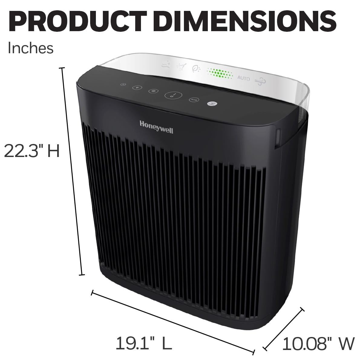 Honeywell Air Purifier, HPA5300B, 500 sq ft, HEPA Filter,  Allergen, Smoke, Pollen, Dust Reducer