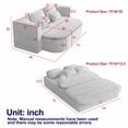 thumbnail image 5 of BUIORD 75" Convertible Loveseat Sofa, 2-in-1 Foldable Sleeper Sofa Bed with Multi Functional Blanket, Corduroy Floor Sofa for Living Room Bedroom, Green, 5 of 9