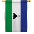 thumbnail image 2 of Breeze Decor 08288 Lesotho 2-Sided Vertical Impression House Flag - 28 x 40 in., 2 of 2