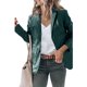 thumbnail image 2 of Chaqueta De Mujer, Chaqueta Femenina Transpirable De Moda Con Cuello Vuelto De Un Solo Pecho Para Ir De Compras Para Trabajar ANGGREK Verde oscuro S, 2 of 6