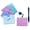 Horizontal, variant on Vertical Erasable Badge Note, Reusable Silicone Erasable Notepad Badge Set, 4Pcs Mini Whiteboard Clipboard with Badges Clip & Pen Accessory for Nurses Doctors Teachers Caregivers