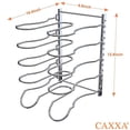 thumbnail image 2 of Caxxa Metal Heavy Duty Pan Rack Pot Lid Rack Kitchen Cabinet Pantry Cookware Organizer Rack Holder 5 Adjustable Dividers 128 X 104 X 89 Inch Chrome, 2 of 5