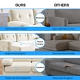 thumbnail image 3 of ZAFLY 85" Sectional Sofa, L Shaped Couches and Sofas, Chenille 3 Seater Sofa for Living Room, Beige, 3 of 9