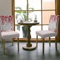 thumbnail image 3 of Dining Chair Covers Set of 4,Rustic Blue Ombre Eucalyptus Leaf Universal Stretch Kitchen Seat Covers Parsons Chair Protector Slipcover for Home Restaurant Party Decor,Leaves on White Wood Plank, 3 of 6