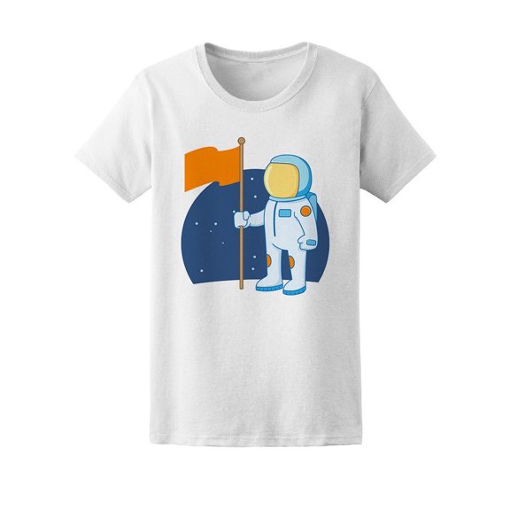 Astronaut With Orange Flag Tee Men's -Image by Shutterstock