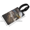thumbnail image 2 of American Flag Bald Eagle USA Luggage Tags Suitcases ID Baggage Identifier Card Name Tag for Travel Backpacks Gym Bags, 2 of 6