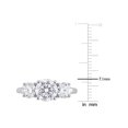 thumbnail image 2 of 2.25 Carat (ctw) Lab-Created Three-Stone Moissanite Engagement Ring in Sterling Silver, 2 of 4