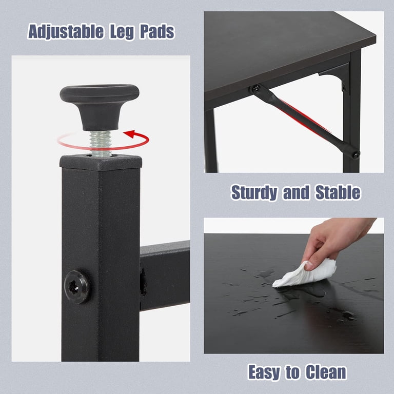 BestOffice 47" Computer Desk, Black photo 4