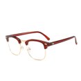 thumbnail image 1 of Classic Semi Rimless Anti Radiation Blue Light Blocking Glasses Men Square Ray Filter Eyeglasses Frames Computer Women Goggles Coffee Gold, 1 of 6