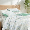 thumbnail image 4 of Exclusivo Mezcla Floral Quilts Queen Size, White Queen Quilt Bedding Set with Cottagecore Garden Pattern, Reversible Lightweight Bedspreads Coverlets (92"x96"), 4 of 6